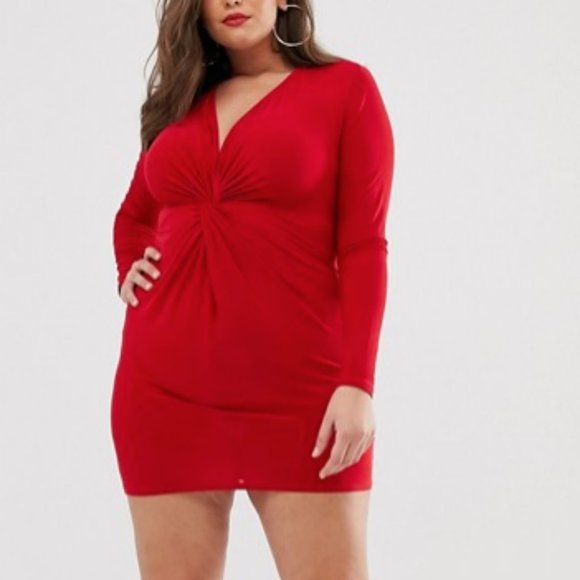 Koco & K Dresses & Skirts - Koco & K London size 16 red knot front mini dress